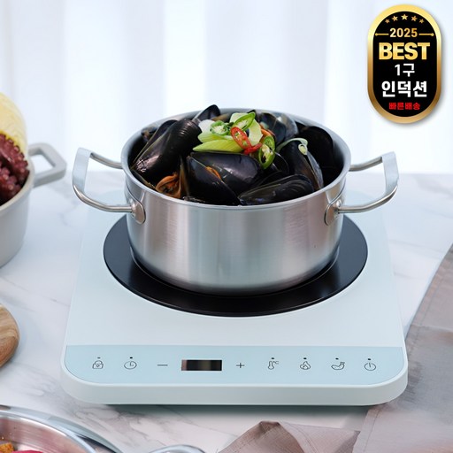 키친아트 허브 고화력 인덕션 1구 핑크 KI-1000P