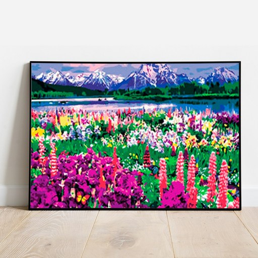 플레이어바웃 DIY 라벤더 가든 명화그리기 세트 유화 40 x 50