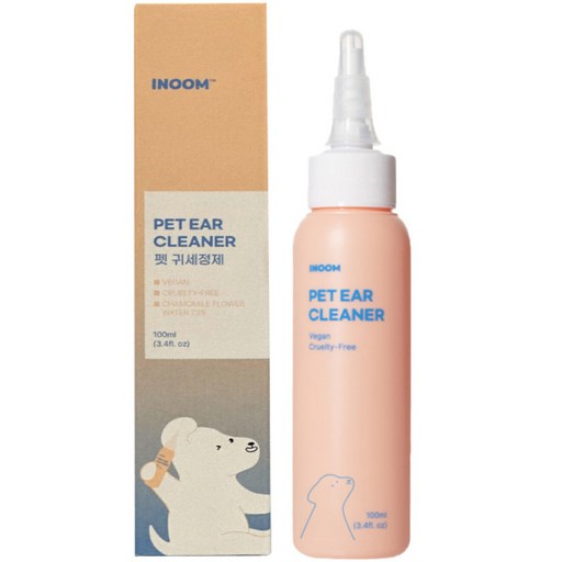 이눔 꽃수 73 귀냄새  이물질제거 저자극 강아지 귀세정제, 1개, 100ml