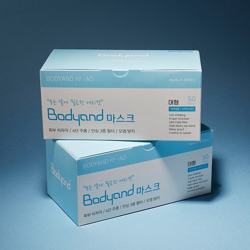 피부트러블 없는 KF-AD 바디앤 비말차단 마스크 대형 2box