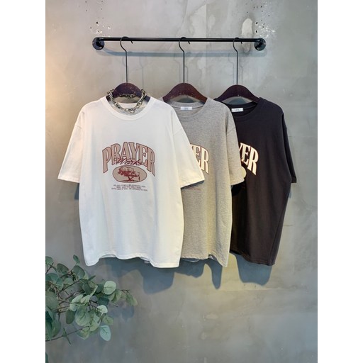 씨샵인더룸  신상 무료배송프래 트리 프린팅 레터링 루즈핏 반팔 티셔츠 3color