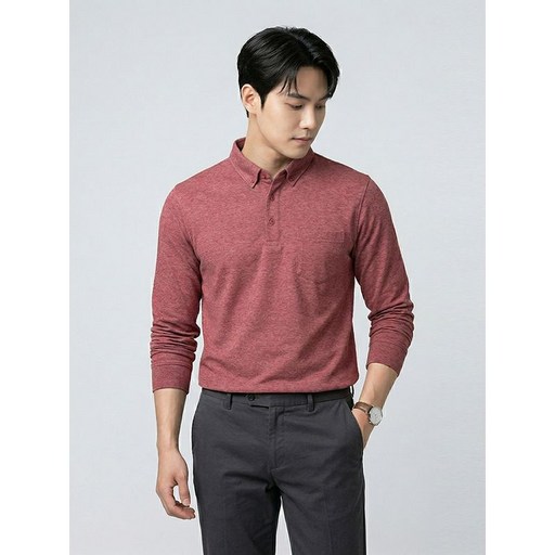 BY파크랜드 핑크 패턴 프린트 긴팔 티셔츠A1TL2210880A