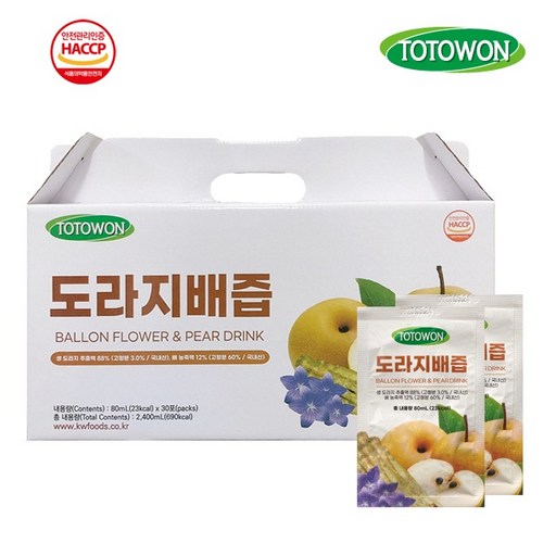 강원식품 도라지배즙 80mL 30포