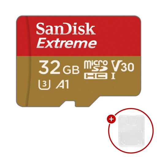 샌디스크 마이크로SD카드 Extreme 익스트림 SDSQXAF-032GB + SD카드 케이스