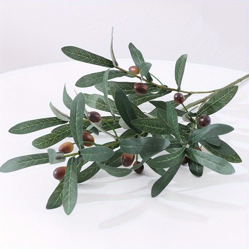 1/5pcs 인공 올리브 브랜치 가짜 녹지 가지 줄기 가짜 올리브 나무 가지 가짜 올리브 가지 인공 식물 꽃병 홈 파티 장식