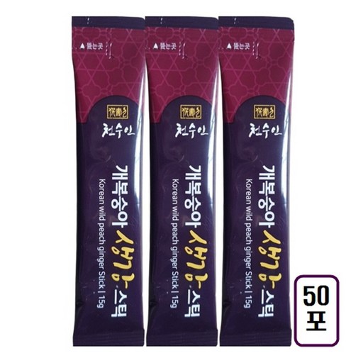 [실속형50포]천수인 야생 개복숭아 발효 생강 도라지농축액 액상스틱