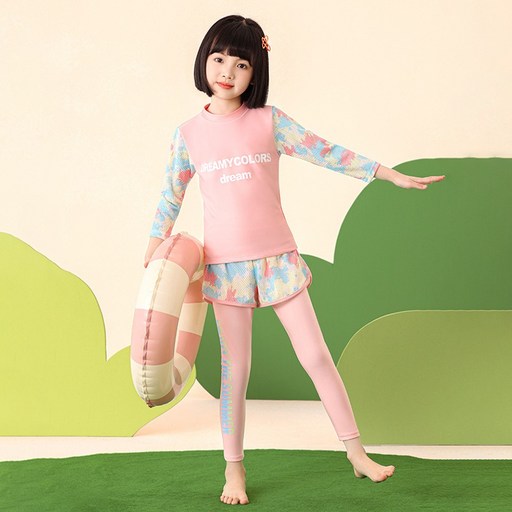 여아 수영복 래쉬가드 3종세트