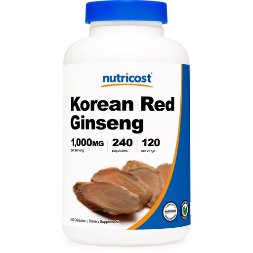 뉴트리코스트 코리안 레드 진셍 1000mg 캡슐 글루텐 프리