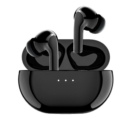 ANC 액티브 노이즈 캔슬링 무선 블루투스 5.1 이어폰, 블랙, 블랙