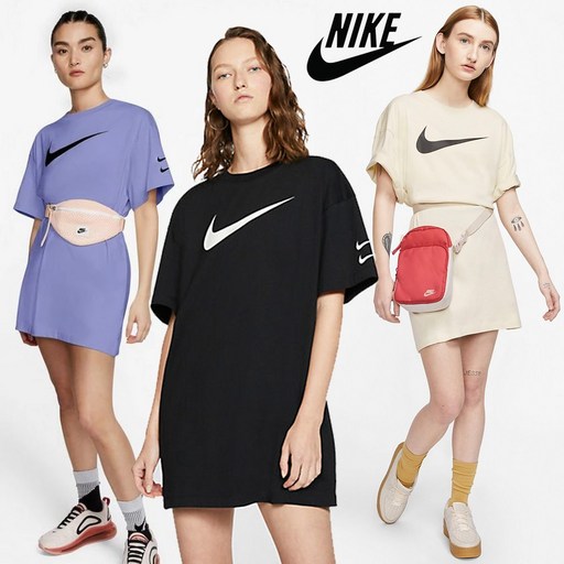 [해외] 나이키 원피스 반팔 스우시 롱티셔츠 Nike Swoosh Dress