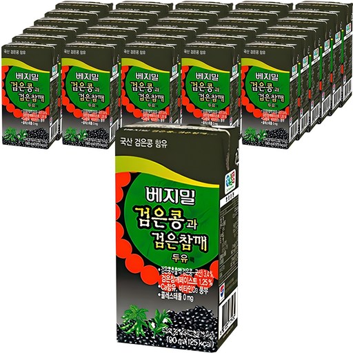 베지밀 검은콩과 검은참깨 두유