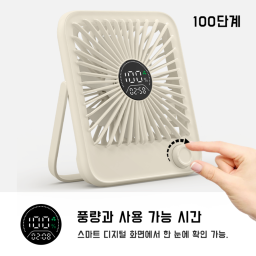 NUNUHANA BLDC 무소음 무선 선풍기 휴대 탁상 2in1 미니 디자인 DM31