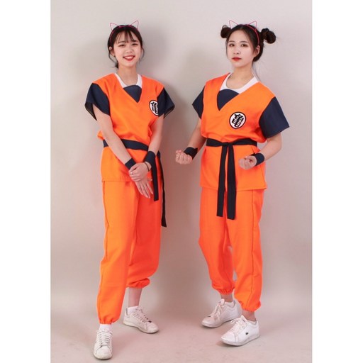 오렌지 무도복 드레곤볼 할로윈 졸업사진 파티 코스튬
