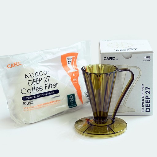 카펙 CAFEC 플라워 딥27 드리퍼 필터 핸드드립 커피 세트