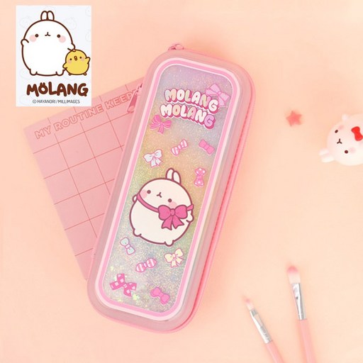 몰랑이 반짝반짝 글리터펄 학생 필통 펜파우치 캐릭터 펜슬케이스