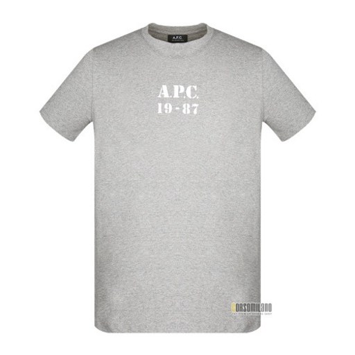 A.P.C.(아페쎄) 아페쎄 남성 가비 로고 그레이 반팔티 CODEU H26909 PLA