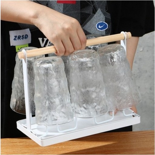 선반 거치대 머그컵 정리함 보관함 식기건조대 +트레이H260