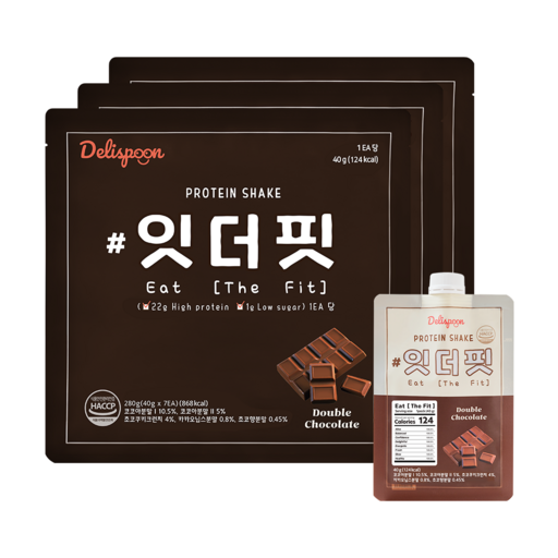 델리스푼 단백질 쉐이크 잇더핏 더블초코맛