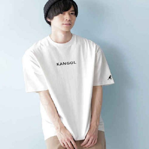 캉골 로고자수 반팔T셔츠 일본직배송
