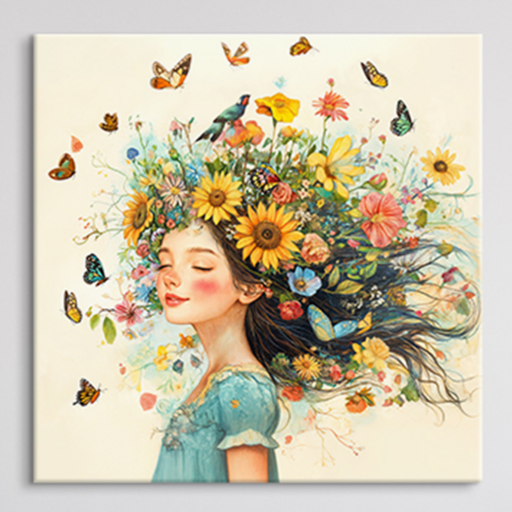 꽃의 여인 8종 인테리어 그림 액자 북유럽 감성 거실 안방 서재 개업 선물 캔버스 추상화 인물 아트월