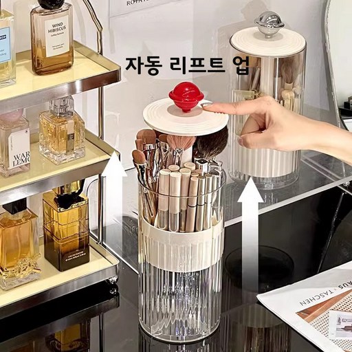 펠리시테 Caecnkoen 프리미엄 자동 리프트 업 브러쉬 메이크업 수납정리함 212