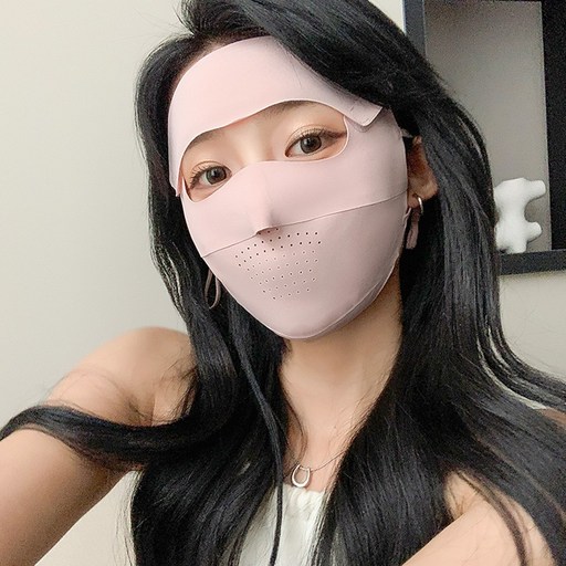 fancyon 자외선 차단 풀페이스 분리형 안면 마스크 골프 자전거 풀커버 쿨링 원단