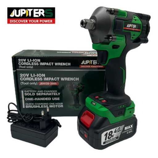 주피터S 20V 충전 임팩렌치 500토크 드라이버 겸용 드릴 임팩트 JDW20-380S 4000mAh 세트