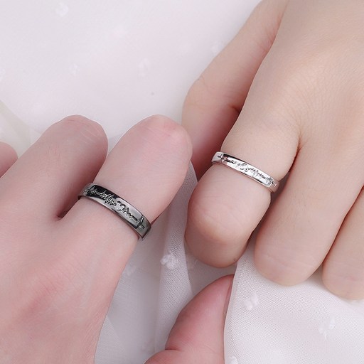 FANSYLI 커플링 남자 여자 심플 1+1 오픈 커플반지 프로포즈반지 순은반지 대학행커플링 선물 20250309J024