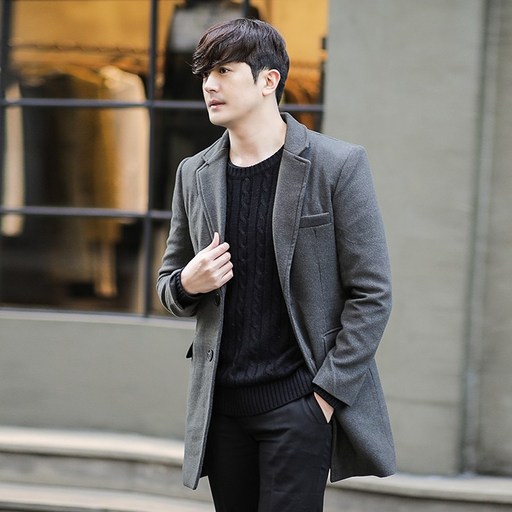 비시크 로비엔 싱글 모직 코트
