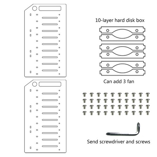 HDD 스토리지 브래킷 주최자 케이스 랙 하드 드라이브 베이 3.5 'Multi-Layer 선택 사항
