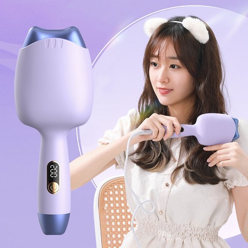 물결고데기 볼륨미니고데기 봉고데기 32mm물결웨이브 3단LCD디지털 온도 표시 오일 코팅 헤어 케어