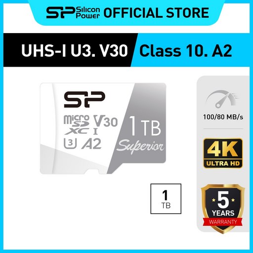 실리콘파워 Silicon Power 마이크로 SD Superior MicroSDXC UHS-I V30 4K Pro Res 고프로 블랙박스