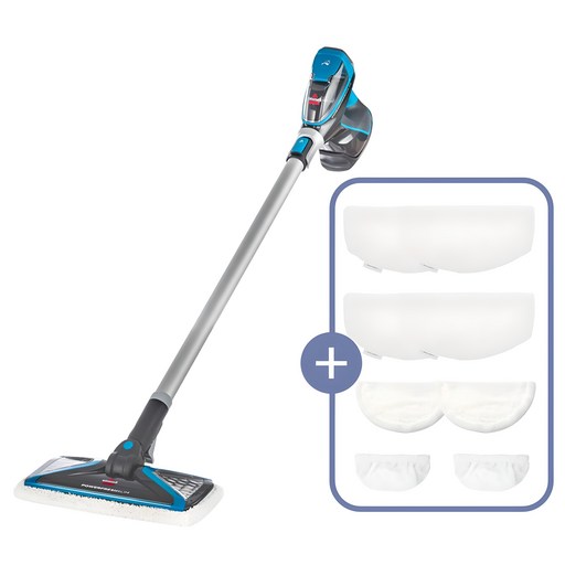 비쎌 슬림스팀 BA-BS2233S 청소기 PLUS 패키지_2 (정품 8P 걸레 구성), 그레이블루+8P