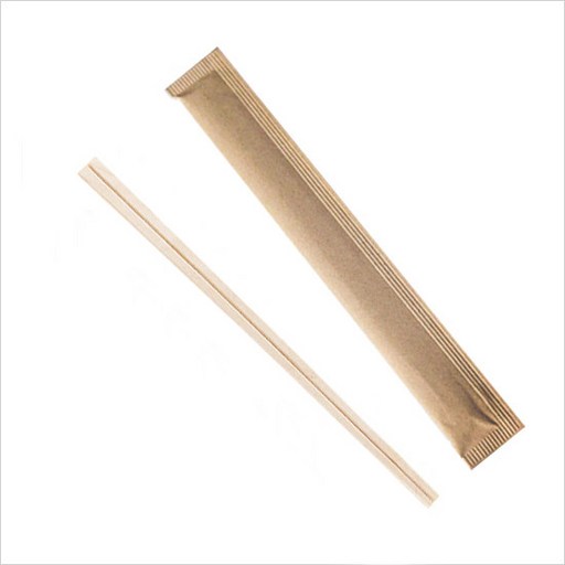 진담팩 나무 젓가락 20cm 크라프트 무지 개별 포장