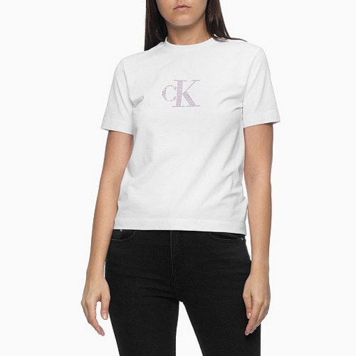 캘빈클라인 AK분당점 캘 빈클라인진 여성 임벨리시먼트 반팔 티셔츠 J215807-YAF