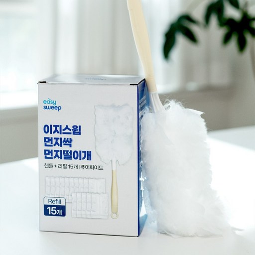 이지스윕 먼지싹 먼지털이개 핸들 + 리필 15개
