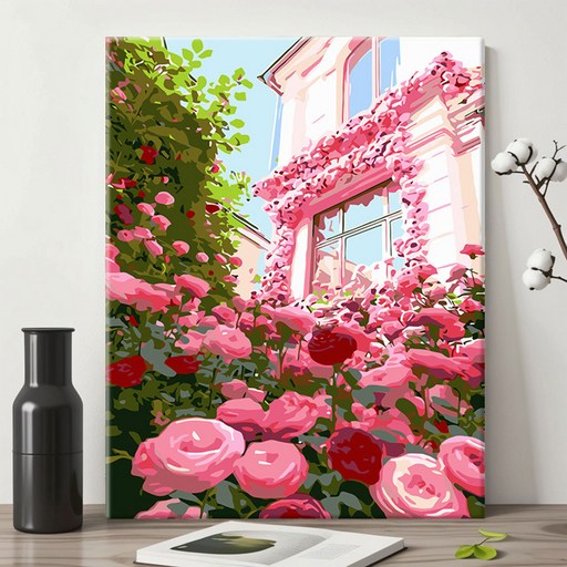 HORMOO 페인팅 DIY명화그리기 DIY캔버스형 diy 그림그리기 40 x 50cm (액자+색칠하기도구)