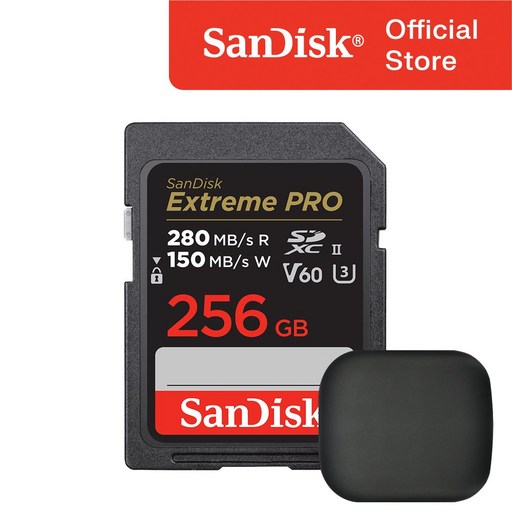 샌디스크 SD카드 익스트림 프로 V60 SDXEP 카메라 네비 디카 캐논 메모리 케이스