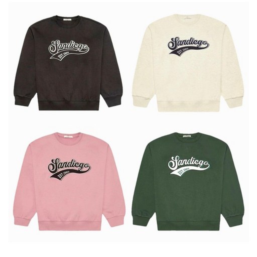 행텐 특가 14900원 공용 데일리로 입기좋은 기모 아플리케 그래픽 루즈핏 라운드 맨투맨  상세설명참조 뉴코아울산성남