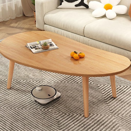 XFD 높이 조절 베이직 접이식 원목거실테이블 티테이블 80*40cm
