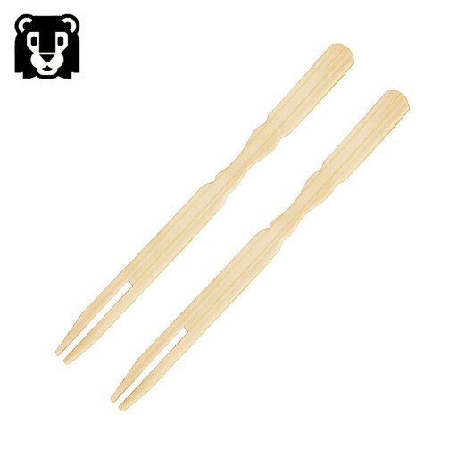 사자팩 대나무 두발포크 10cm