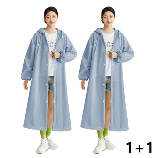 DXBOSS 커플 다회용 EVA 우비 에바 남여공용 비옷 다회용 우비140g (1+1세트)