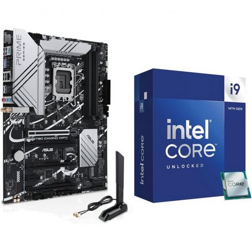 마이크로 센터 CPU 마더보드 콤보 인텔 i914900K 14세대 24코어 LGA 1700 데스크톱 프로세서 및 ASUS Z790 게이밍 WIFI7, 마이크로 센터 CPU 마더보드 콤보 인텔 i914900, 1개
