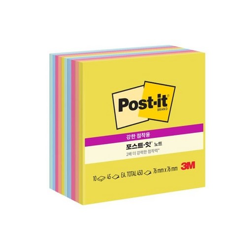 3M)포스트잇 강한점착용 노트 멀티팩(컬렉션/654-10)