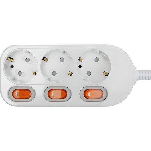 WI-MC21633 번개표 절전형 개별 스위치 멀티탭 3구로 전기요금 아끼기