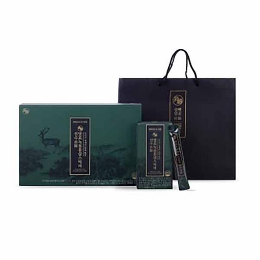 진웰스 발효녹용홍삼스틱의 진수 + 쇼핑백세트 30포(1박스) 360g 1개