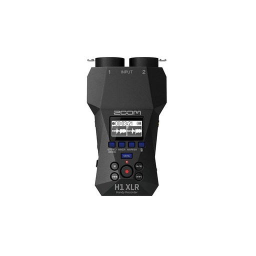 Zoom H1 XLR 2채널 레코더, 음악가, 영화 제작자 및 팟캐스터용, XLR/TRS 잠금 입력 2개, 3.5mm 스테레오 마이크/라인 32비트 플로트 포함 101611