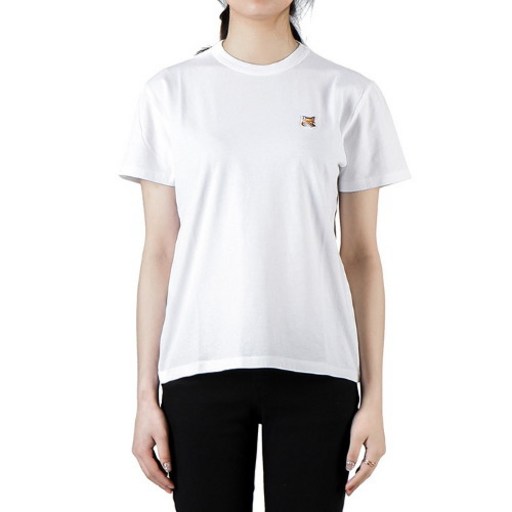 메종키츠네 [메종키츠네] (AW00103KJ0005 WHITE) 여성 반팔 티셔츠 21SS