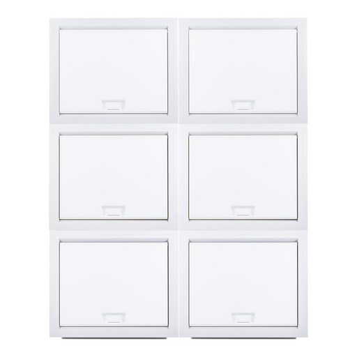 리빙앤트리 오픈도어 수납함 6p, 화이트, 6개