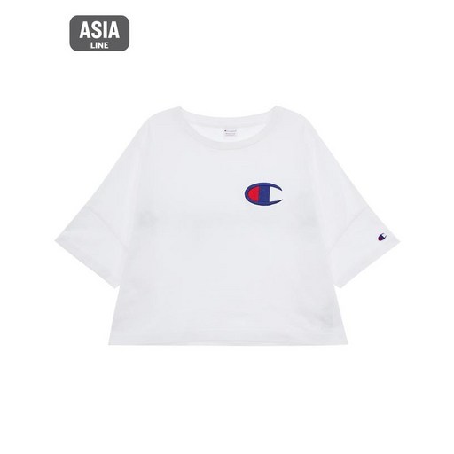20SS [ASIA] 여성 오버사이즈 백 Champion 반팔 티셔츠 CKTS0E370WT